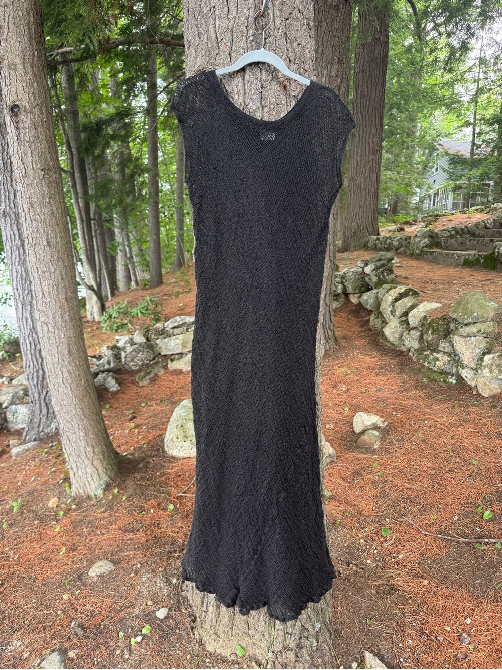 Bottega Di Brunella Woven Black Linen Dress XS-XL NWOT